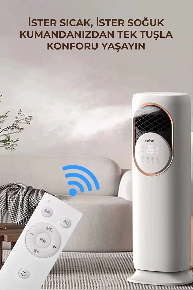 ROBO Uzaktan Kumandalı Hava Isıtıcı Soğutucu Nemlendirici UV Sterilizasyon Ünite 4'ü 1 Arada